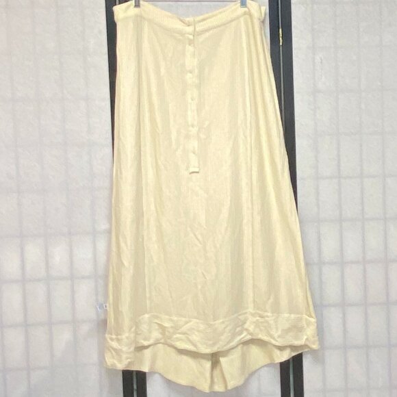 Christy Dawn Madewell Ida Maxi Skirt Cream Stripe Button Front Boho Cottagecore - Picture 5 of 16